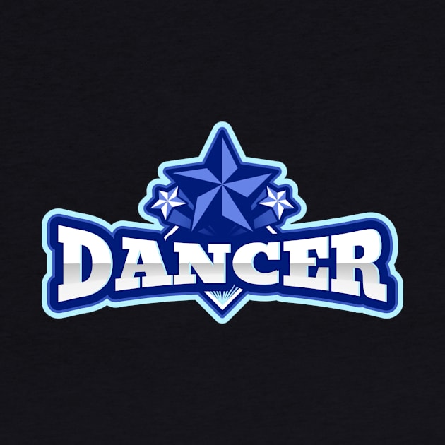 Dancer Blue star studded slogan by Butterfly Lane